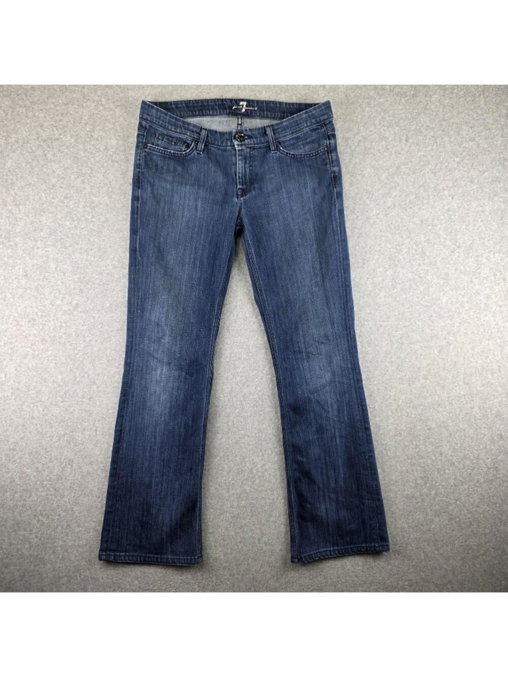 7 For All Mankind Flynt Jeans Womens 30 Bootcut Blue Mid Rise Stretch Denim